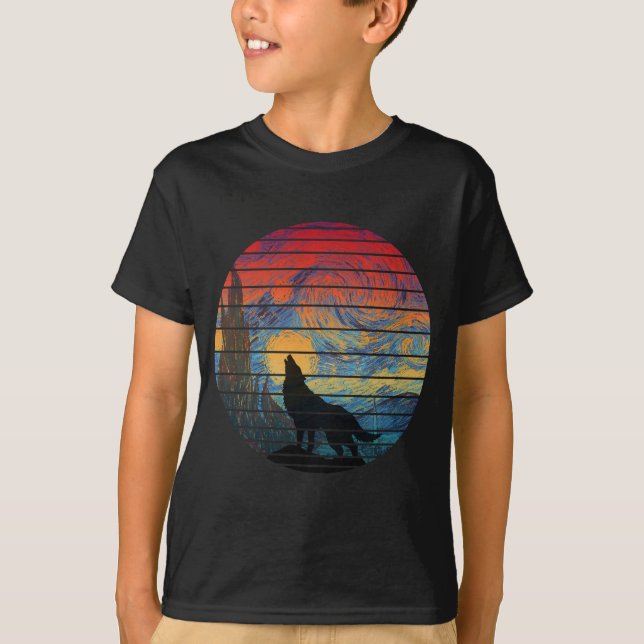CAMISETA ESTILO DE ABSTRATO DE HOWLING WOLF (Frente)