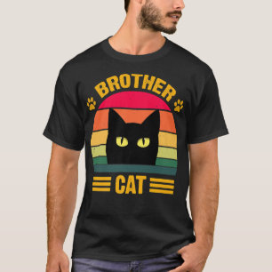 Camiseta Estilo de Amantes de Gata Engraçado Irmão Gato