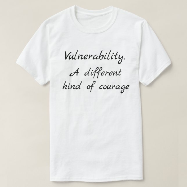 Camiseta Estilo de Anexo de Vulnerabilidade Citação Inspira (Frente do Design)