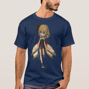Camiseta Estilo de animação da moça-de-fada-asa