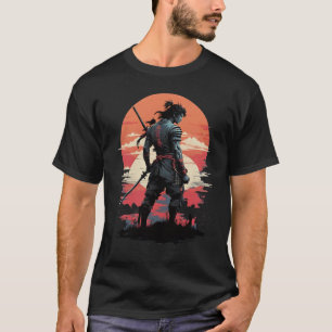 Camiseta Estilo de Animação Ninja de Arte Japonês Samurai