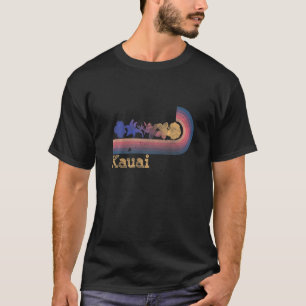 Camiseta Estilo de anos 80 das Flores Tropicais do Retro Ka