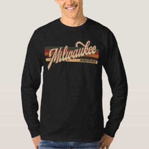 Camiseta Estilo de Anos 80 de Milwaukee Wisconsin Retro 197