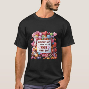 Camiseta Estilo de Aquarela do Dia com Namorados Engraçado