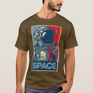 Camiseta Estilo de Arte da Rua Poster da Esperança Espacial