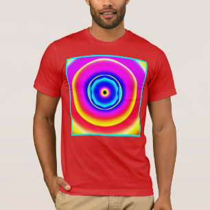 Camiseta Estilo de Arte de Padrões Desenhados Coloridos