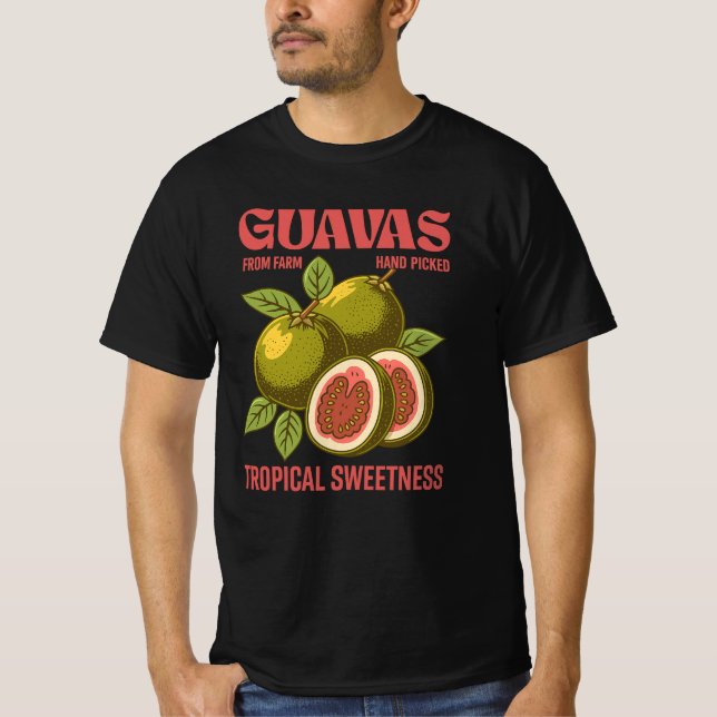 Camiseta Estilo de Arte Gráfica Comercial da Fruta de Guava (Frente)