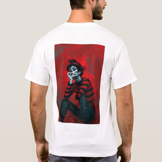 Camiseta Estilo de Arte Mime T-Shirt (Verso)
