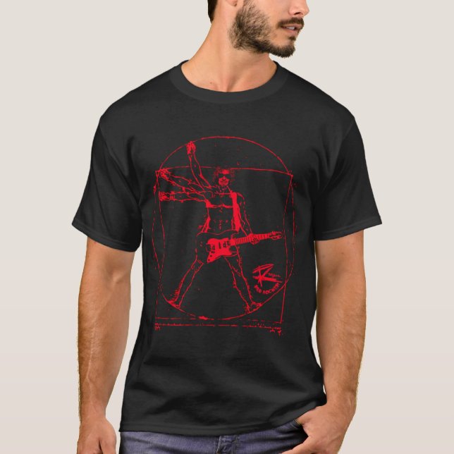 Camiseta estilo de arte Sammy Hagar Red Rocker da vinci (Frente)