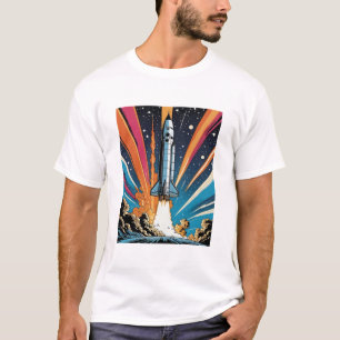 Camiseta Estilo de banda desenhada de lançamento retrorrefl