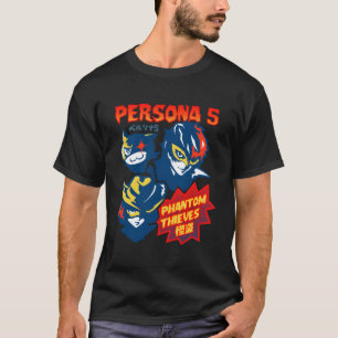 Camiseta Estilo de banda desenhada Persona 5