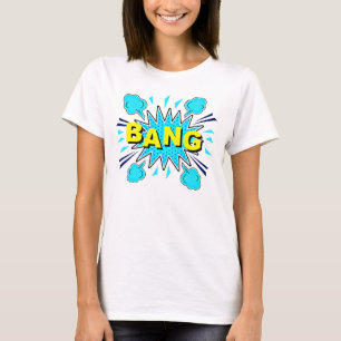 Camiseta Estilo de banda desenhada Pop Arte Retro Amarelo A