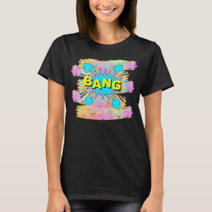 Camiseta Estilo de banda desenhada Pop Arte Retro Amarelo A