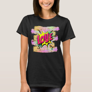 Camiseta Estilo de banda desenhada Pop Arte Retro Amarelo C