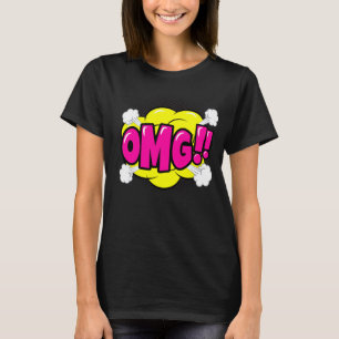 Camiseta Estilo de banda desenhada Pop Arte Retro Amarelo P