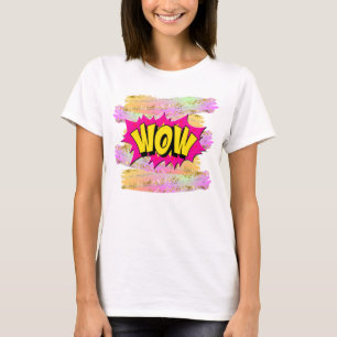 Camiseta Estilo de banda desenhada Pop Arte Retro Amarelo R