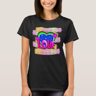 Camiseta Estilo de banda desenhada Pop Arte Retro Azul Verd