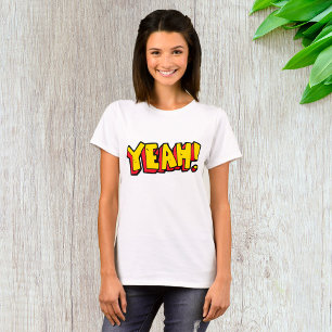 Camiseta Estilo de banda desenhada Sim Texto Gráfico em Ama