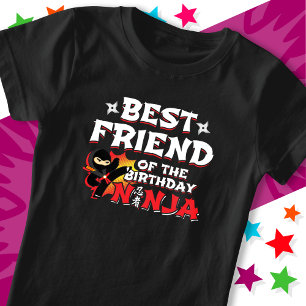 Camiseta Estilo de BD Melhor Amigo do Aniversário Ninja