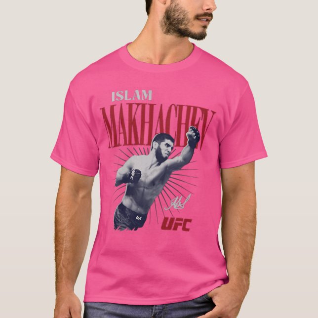 Camiseta Estilo de Bitmap Retro Islam Makhachev (Frente)