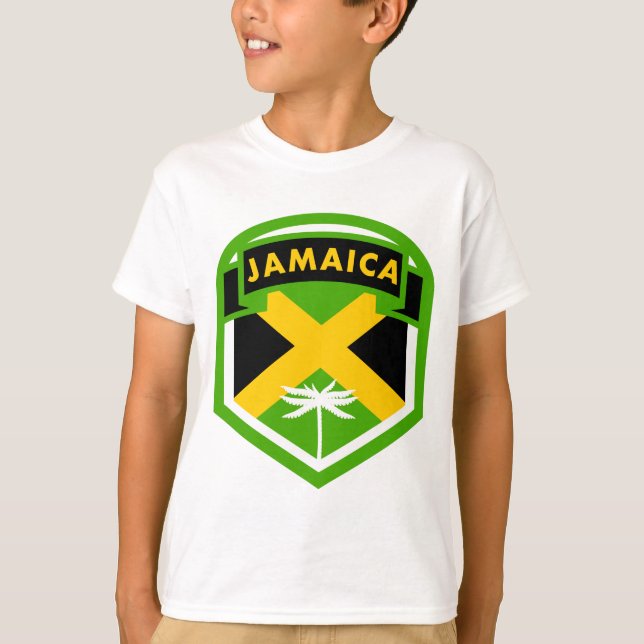 Camiseta Estilo de blindagem do sinalizador Jamaica (Frente)