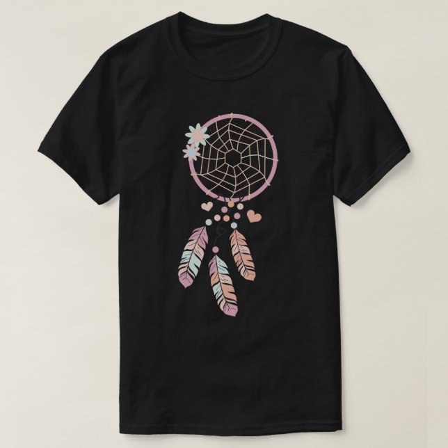 Camiseta Estilo de Boho do Dreamcatcher (Frente do Design)