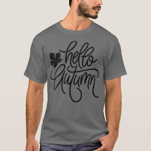 Camiseta Estilo de Boho Retroativo Olá outono Alô outono