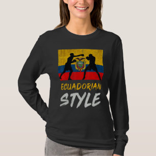 Camiseta Estilo de Boxing Equador Orgulho Homens B