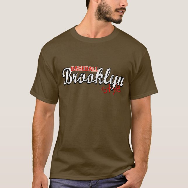 Camiseta Estilo de Brooklyn do basebol (Frente)