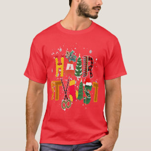 Camiseta Estilo de Cabelo de Natal