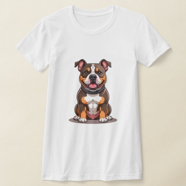 Camiseta Estilo de cachorrinho fofo do American Bully (Postura )