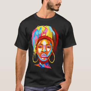 Camiseta Estilo de chapéu típico africano Rapariga BHM