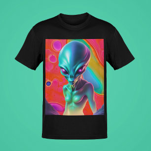 Camiseta Estilo de Coleção de Arte Colorida / Abstrato