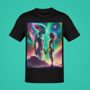 Camiseta Estilo de Coleção de Arte Colorida / Abstrato