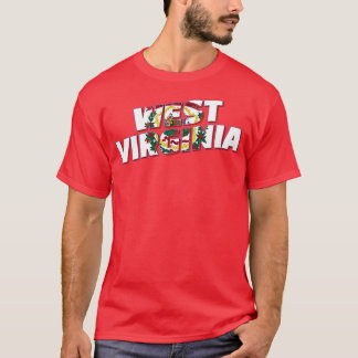 Camiseta Estilo de colheita da Virgínia Ocidental retro sou