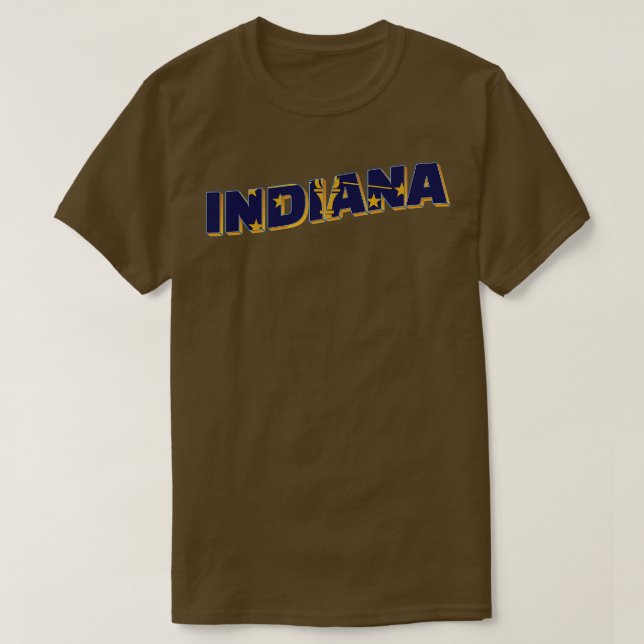 Camiseta Estilo de colheita de Indiana retro souvenir 2 (Frente do Design)