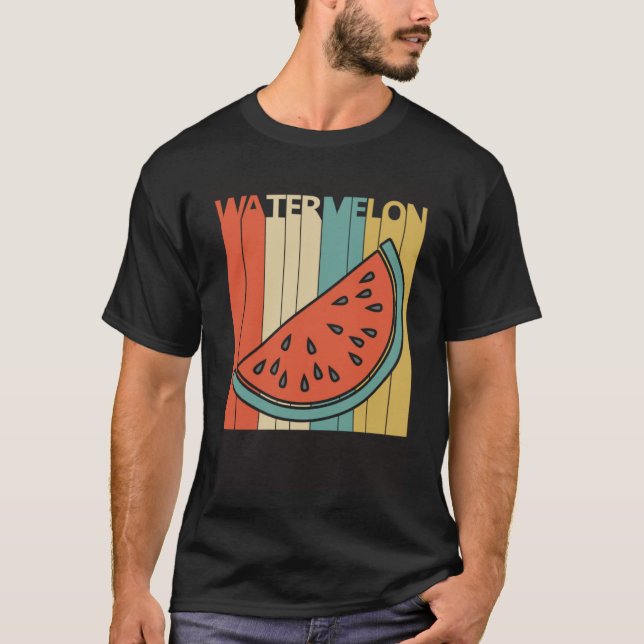 Camiseta Estilo de colheita Fruta de Melancia Cóta (Frente)