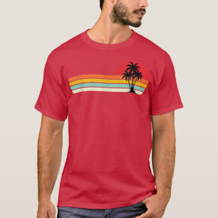 Camiseta Estilo de colheita retrógrado da árvore de Palm da