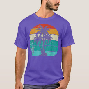 Camiseta Estilo de colheita retrógrado da árvore de Palm da