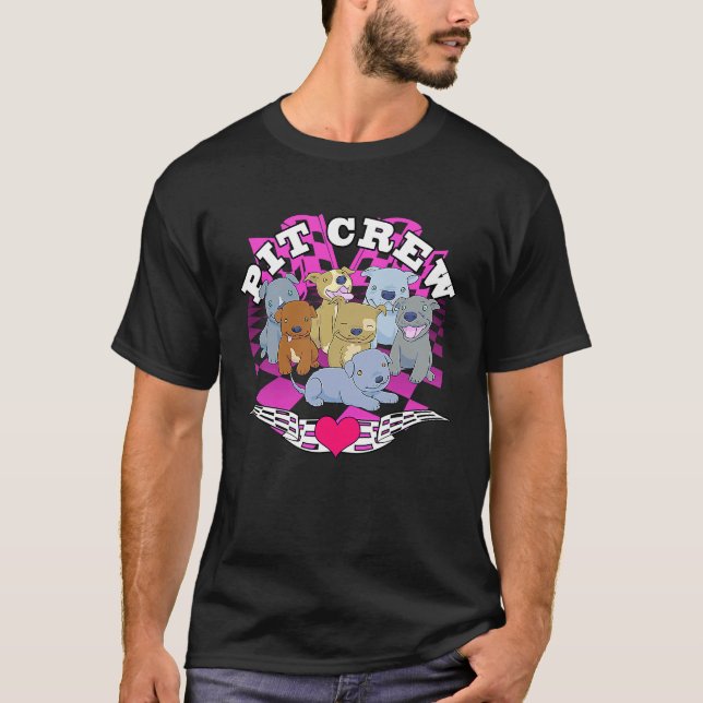 Camiseta Estilo de Corrida da Tripulação Pitbull (Frente)