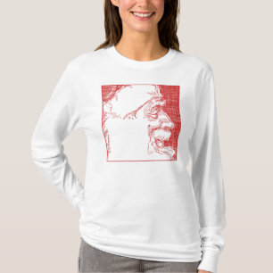 Camiseta Estilo de Cruzamento de Perfil de papais noeis