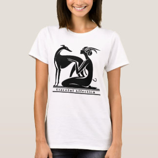 Camiseta Estilo De Deco De Arte De Greyhound E Mulher