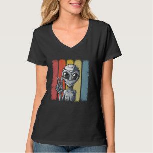 Camiseta Estilo de Desvio do Sinal de Paz da Imagem Retroat