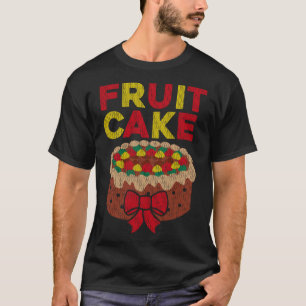 Camiseta Estilo de Doce de Natal Feio com Bolo de fruta