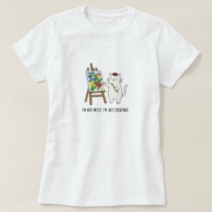 Camiseta Estilo de Dodle Minimalista do Artista Gato Whimsi