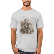 Estilo de Esboço Vintage Tiger Da Vinci