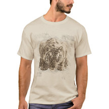 Estilo de Esboço Vintage Tiger Da Vinci