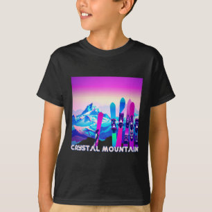 Camiseta Estilo De Esqui Retro De anos 80 Crystal Mountain