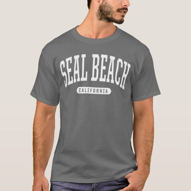 Camiseta Estilo de Faculdade de Férias da Califórnia em Sea (Frente)