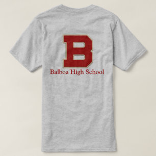 Camiseta Estilo de feltro do segundo grau do balboa de "B"